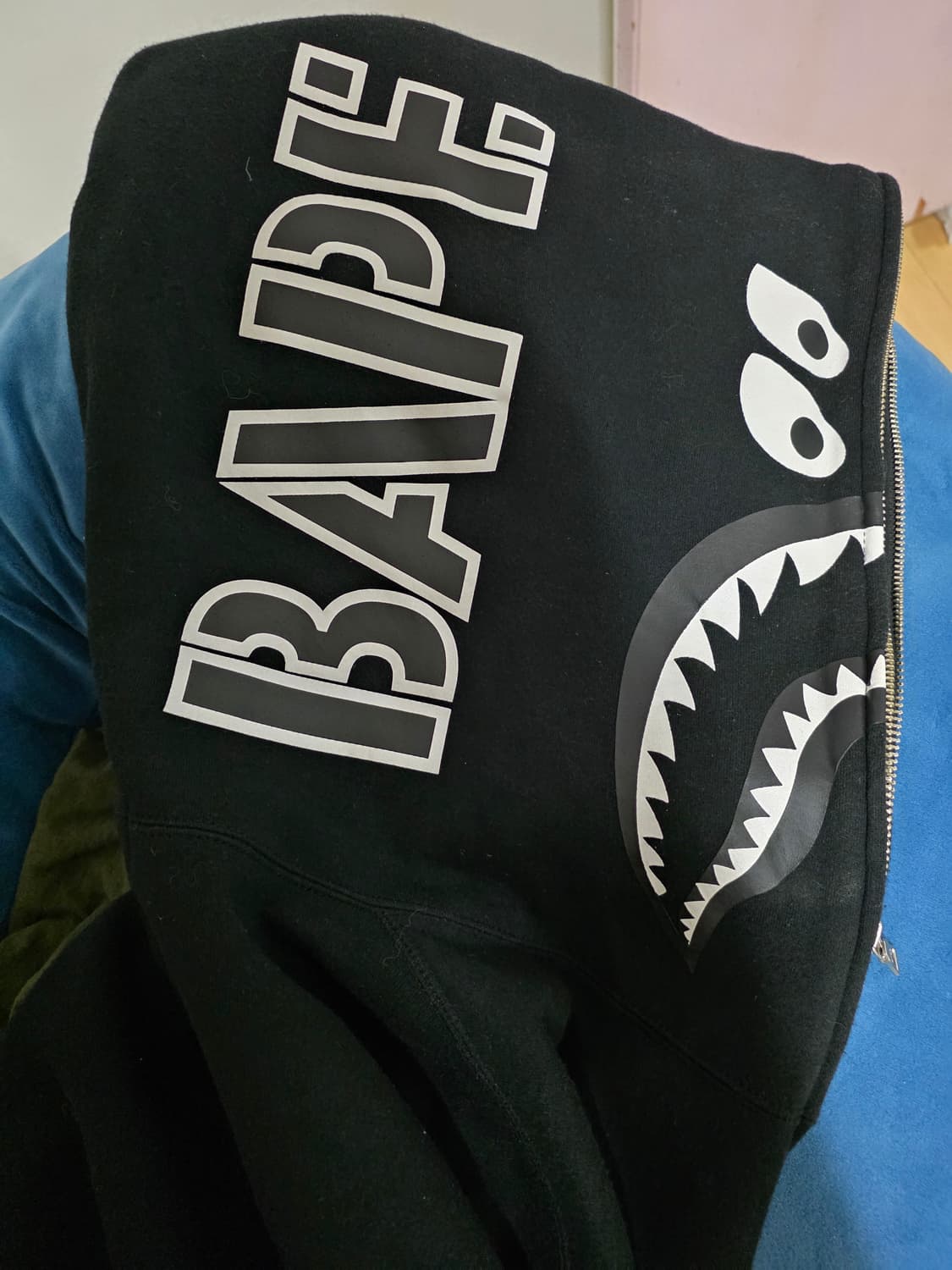 베이프 매드 샤크 후드 xl 바운티 헌터스 콜라보  상품이미지1