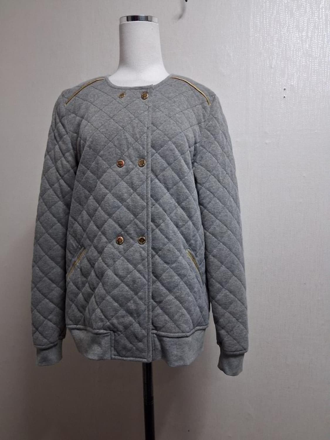 karl mark john 퀼팅더블면쟈켓 면누빔더블가디건 66 새옷 상품이미지1