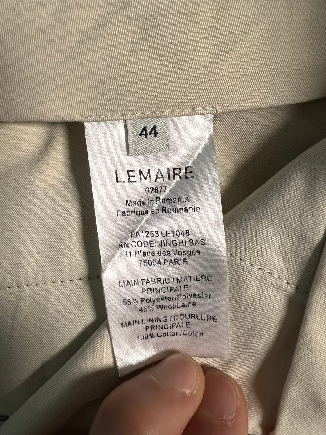 FW25 르메르 스트레이트 테일러드 팬츠 다크 그레이 (44) 상품이미지9