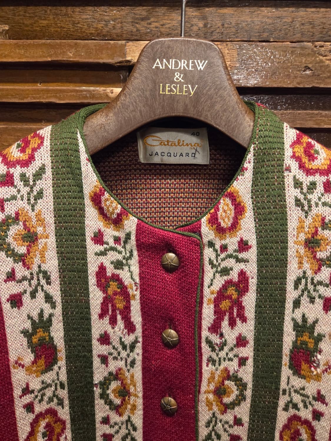 80'S 자카드 핸드메이드 니트 상품이미지2