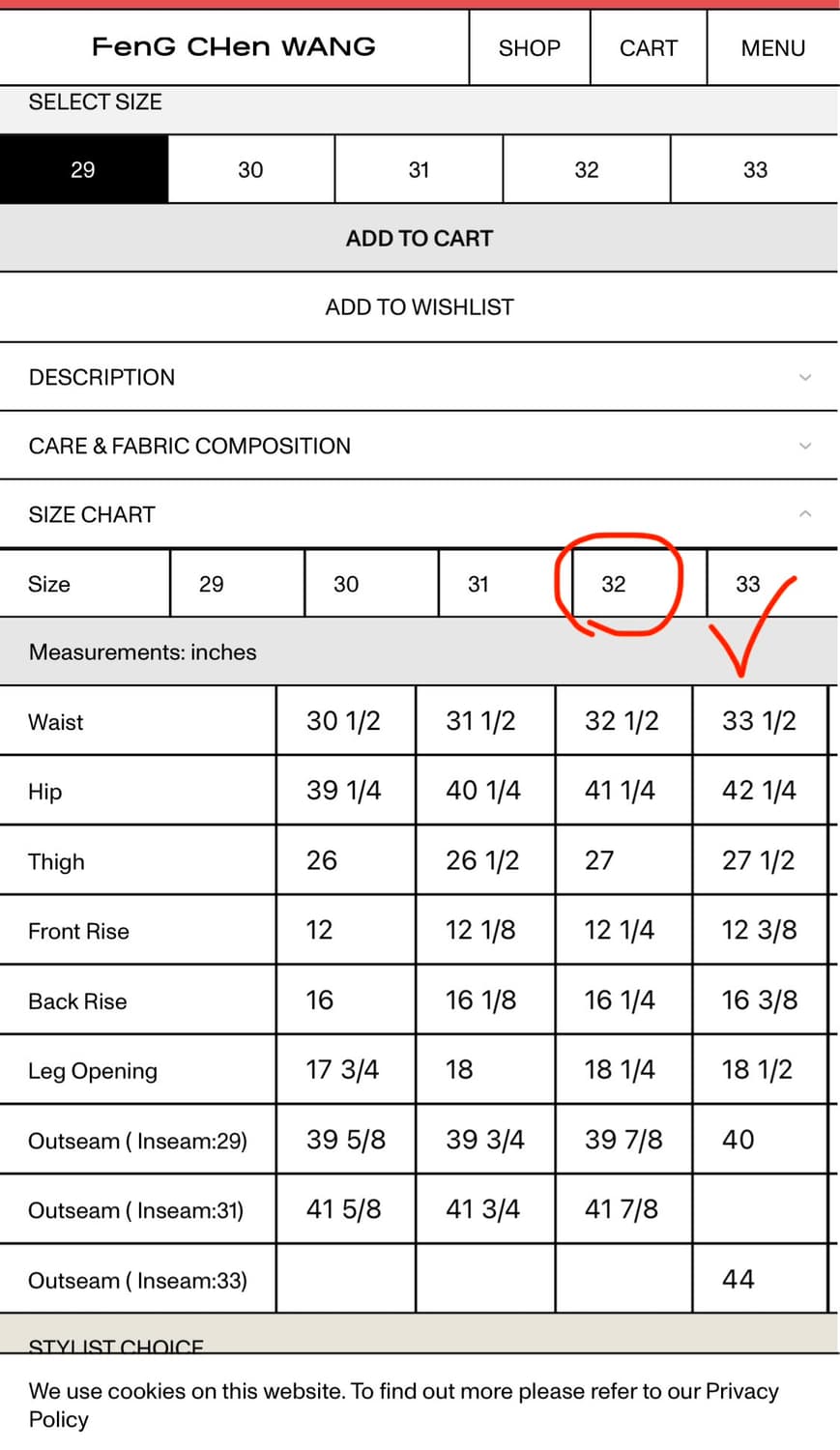 펑첸왕 x 리 콜라보 팬츠 32 사이즈 새거 팝니다 상품이미지7