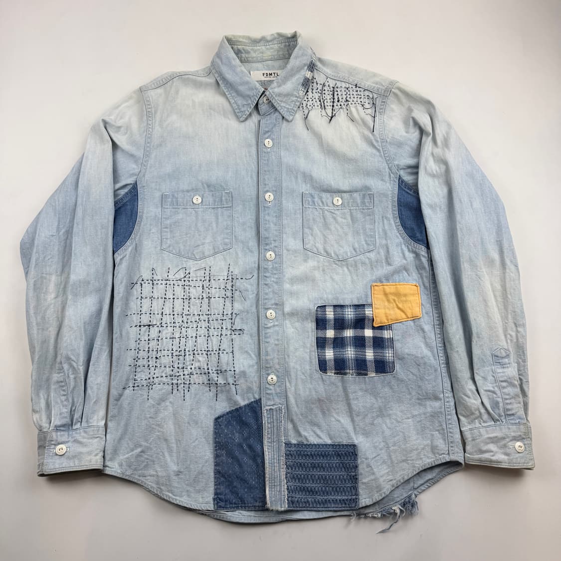 FDMTL 패치워크 데님 셔츠 상품이미지1
