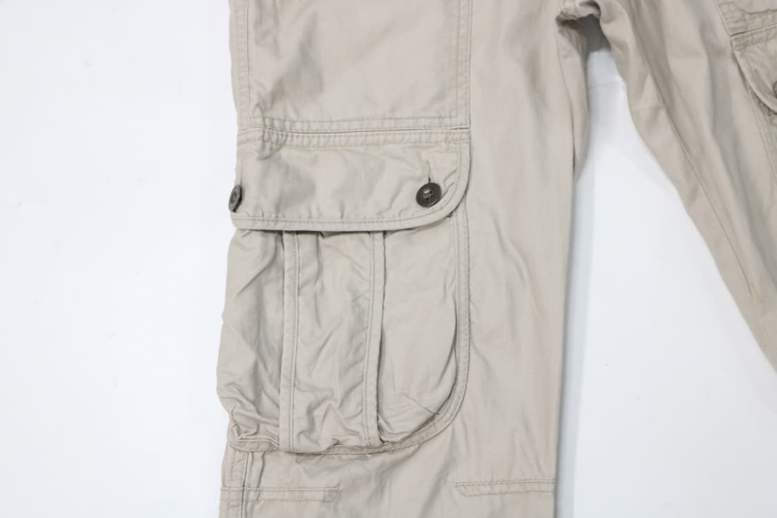 빈티지 베이지 멀티 포켓 스트링 카고 팬츠 상품이미지4