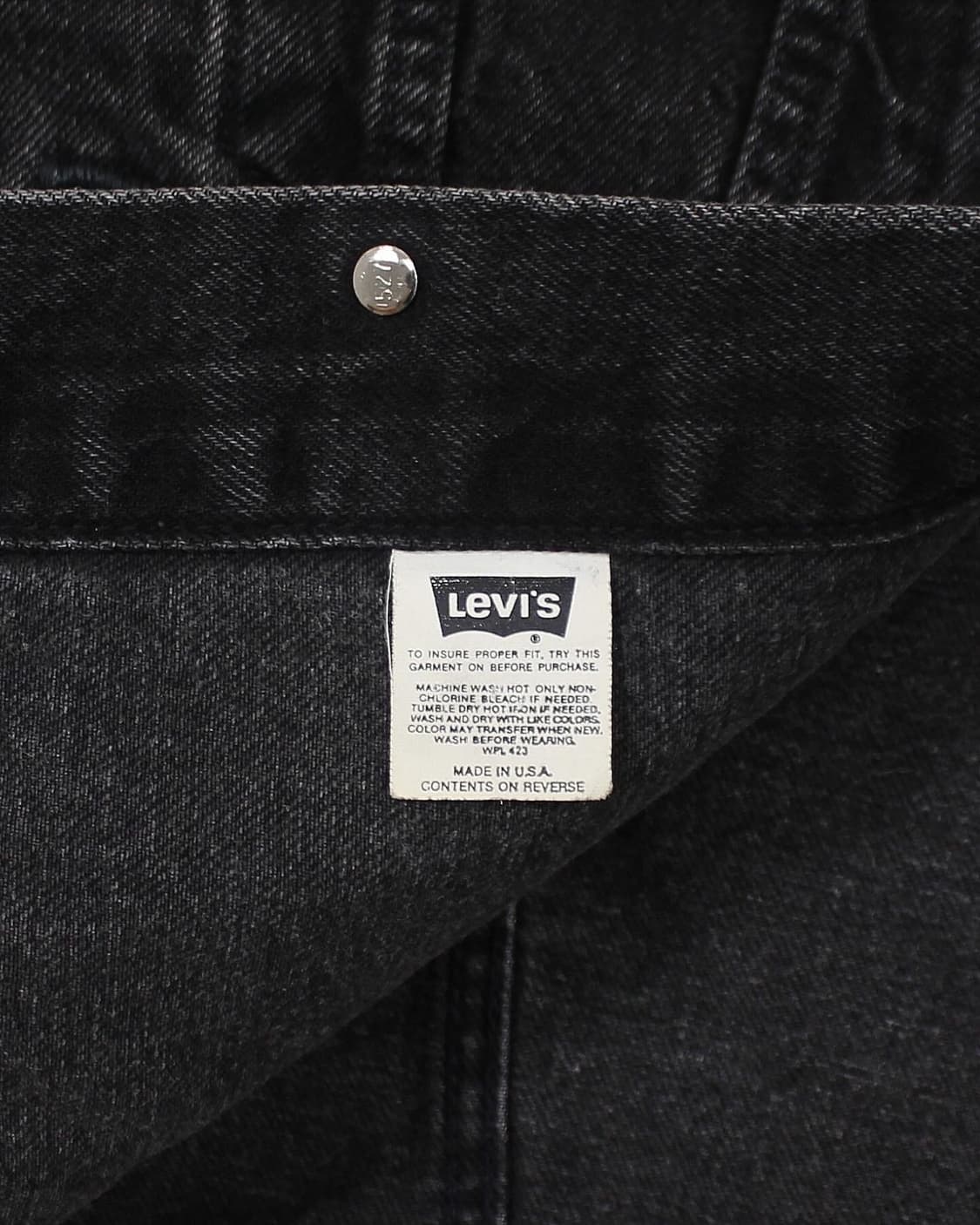 1993 USA 리바이스 70507-4159 블랙 데님 자켓 빈티지 상품이미지6
