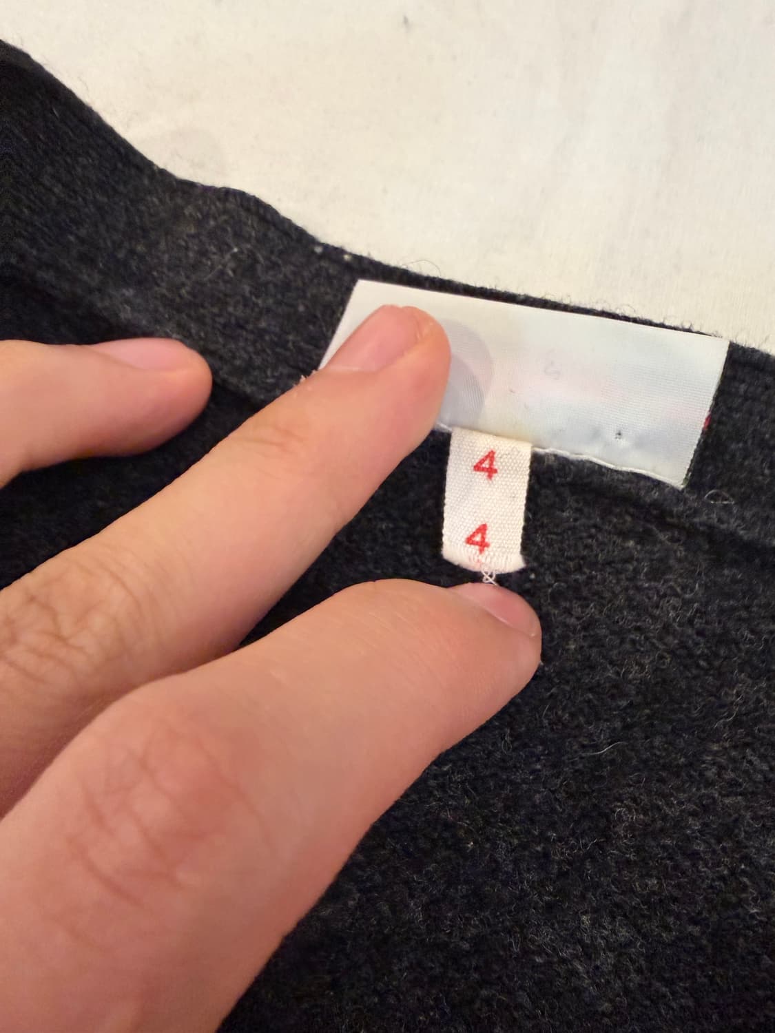 80s CHEMISE 라코스테 빈티지 그레이 울 가디건 상품이미지5