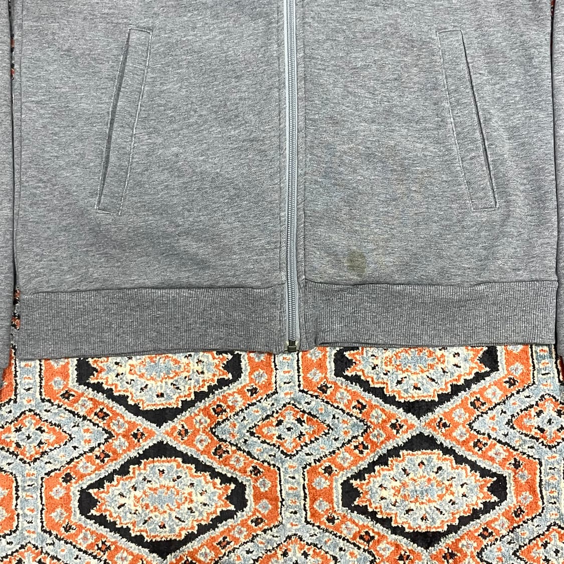 나이키 스펠로고 블랙 배색 그레이 후드집업 여성M 상품이미지3