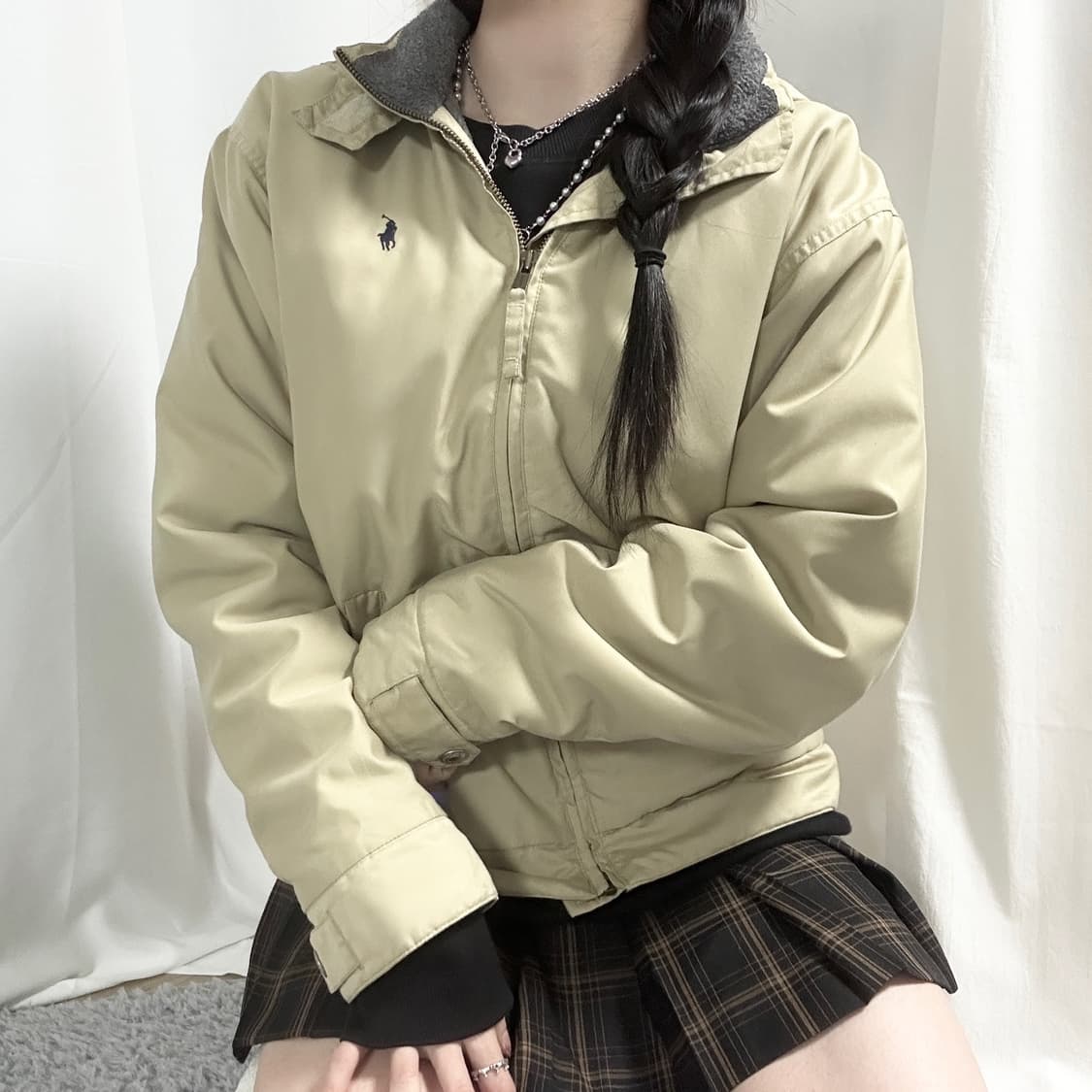 폴로 후리스안감 베이지 폴리쉘 자켓 상품이미지2