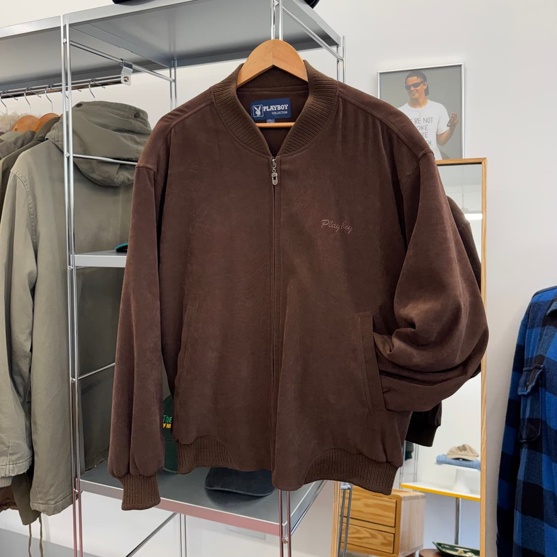 90s 플레이보이 컬렉션 딥 브라운 블루종 자켓 (L)   상품이미지2