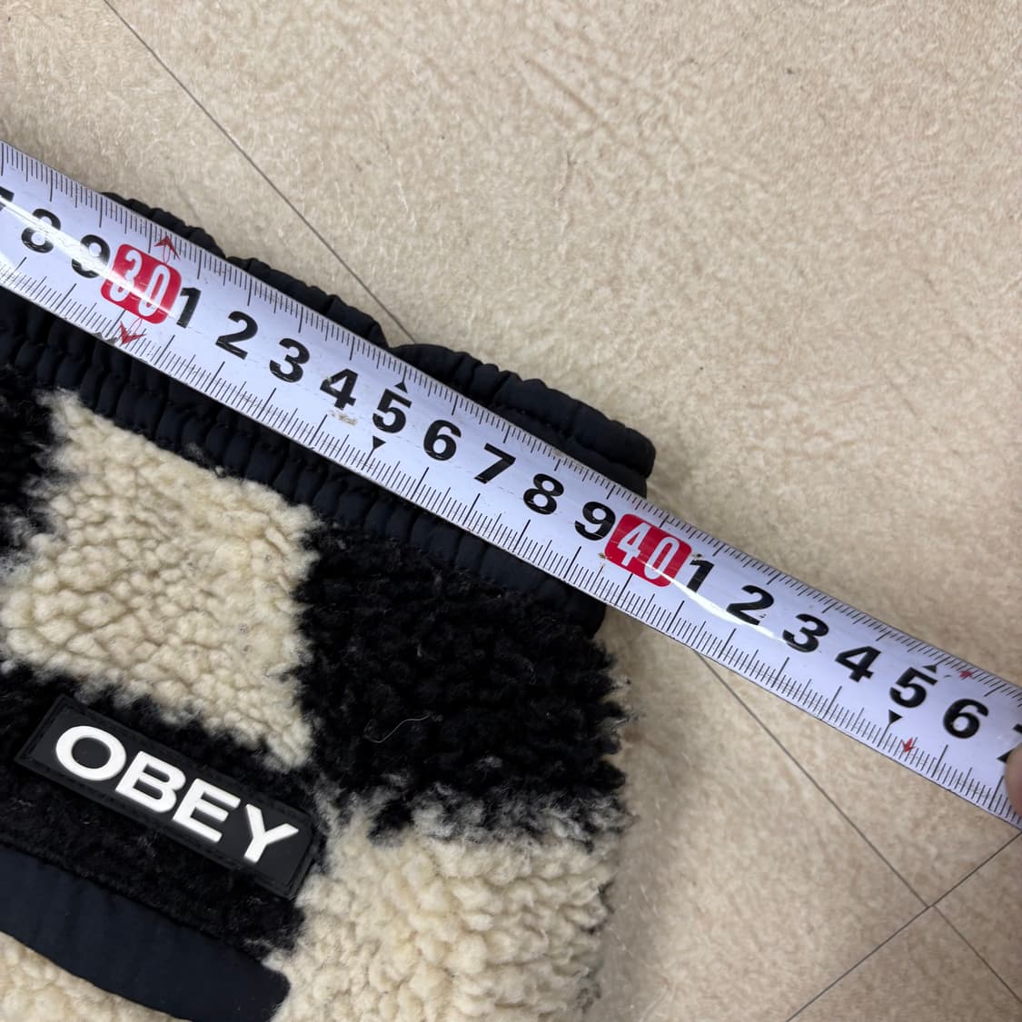 오베이 체커보드 플리스 팬츠 상품이미지7