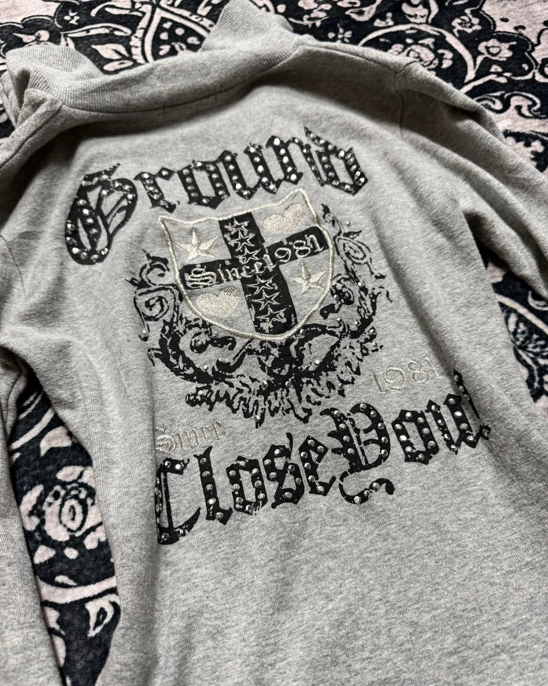 y2k cubic half zip-up sleeve 상품이미지4