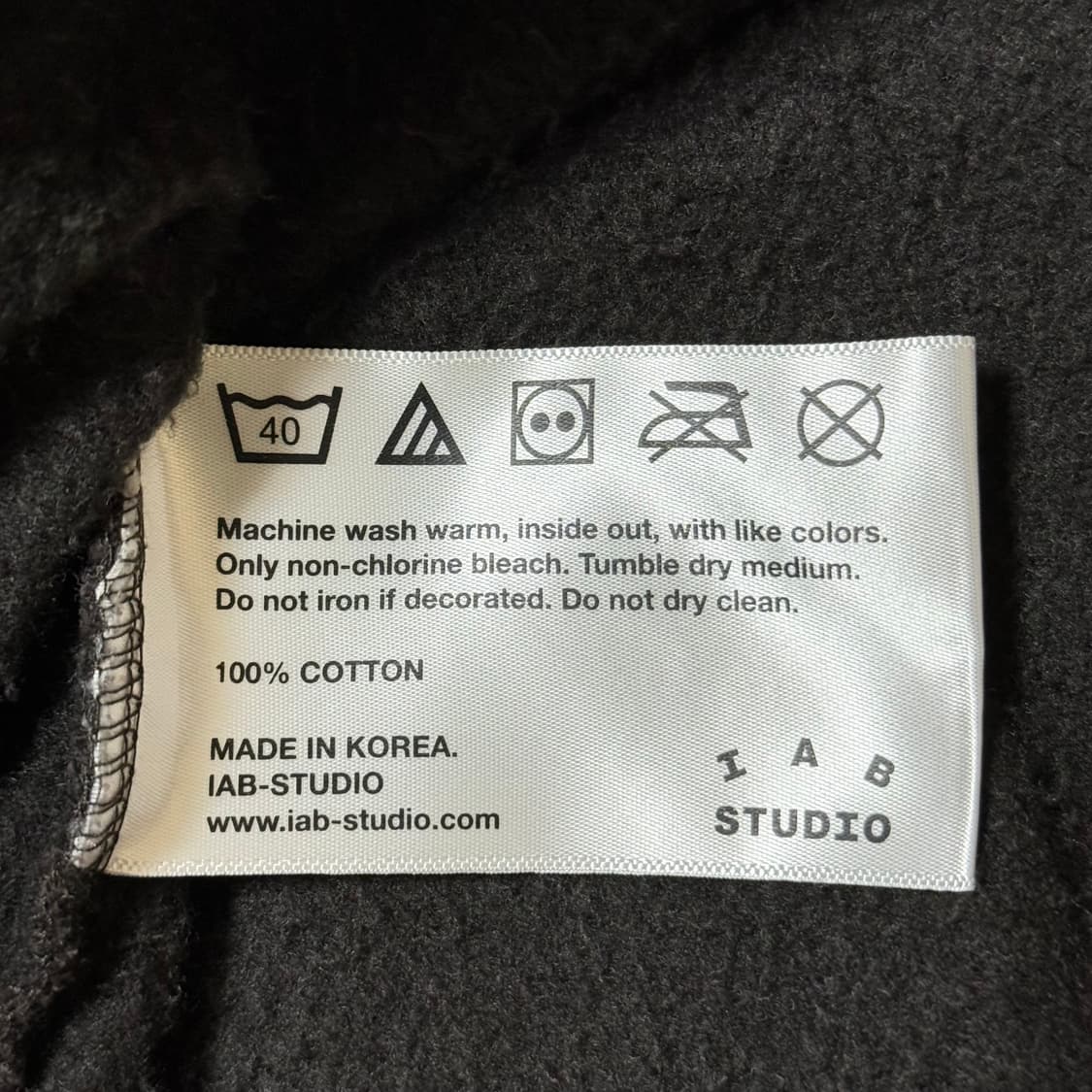 [크림가 33만원] 아이앱 x 두산 기모 맨투맨 L 상품이미지10