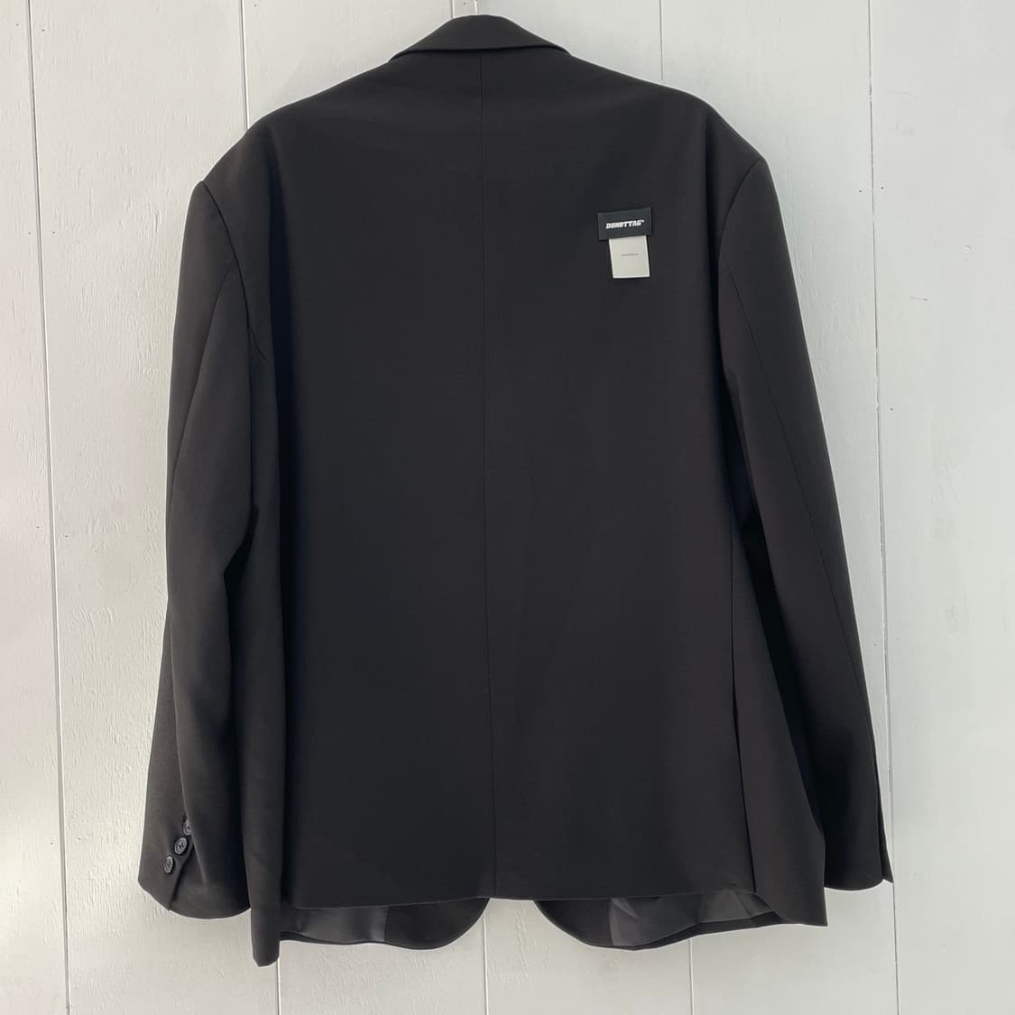 DONOTTAG 오버사이즈 로고 탭 자켓 블랙 상품이미지3