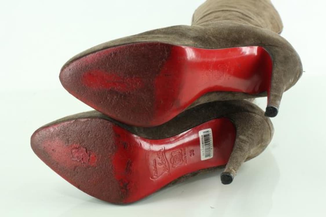 CHRISTIAN LOUBOUTIN 스틸레토 스웨이드 롱부츠 상품이미지5