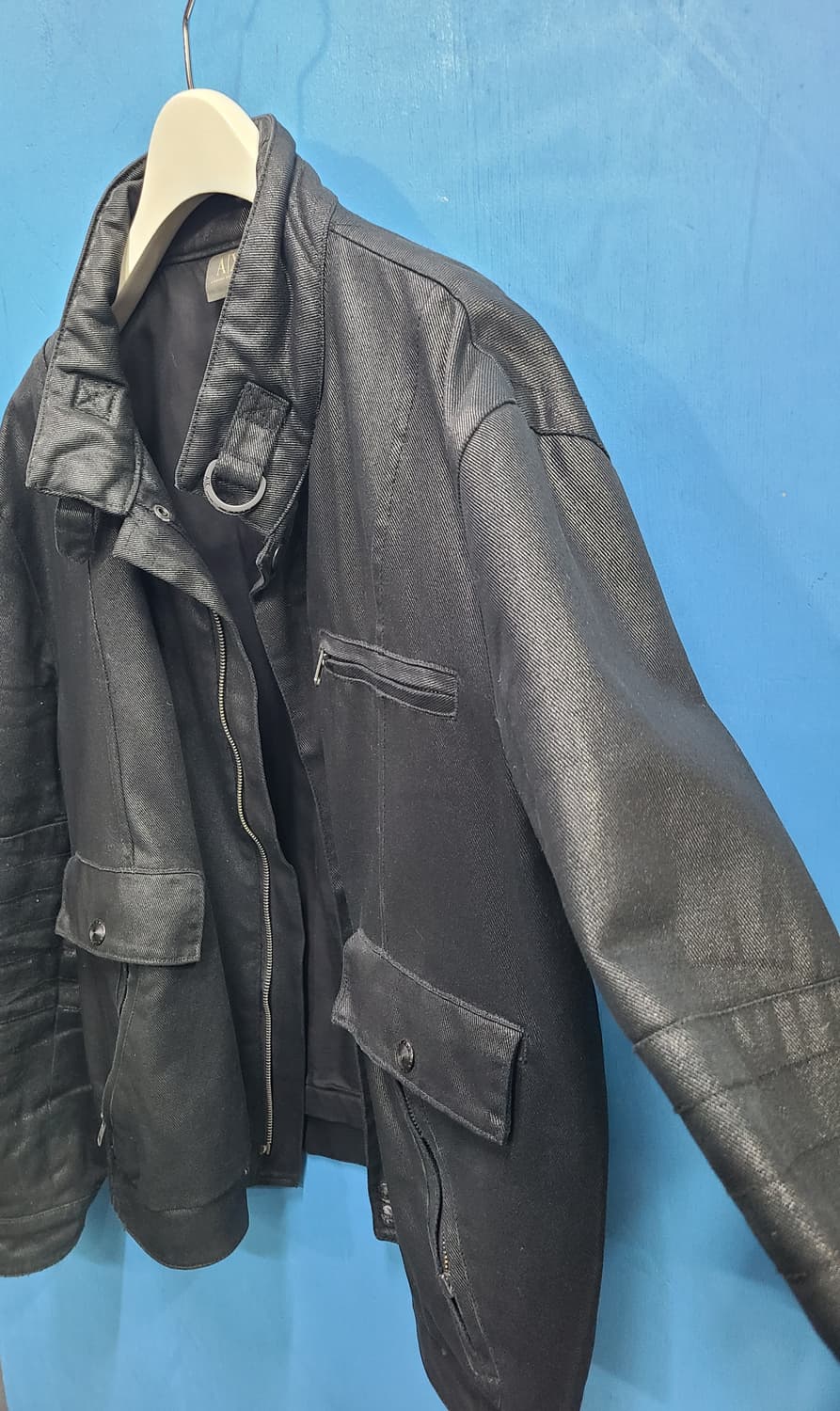 아르마니 왁스 바이커 자켓 상품이미지1