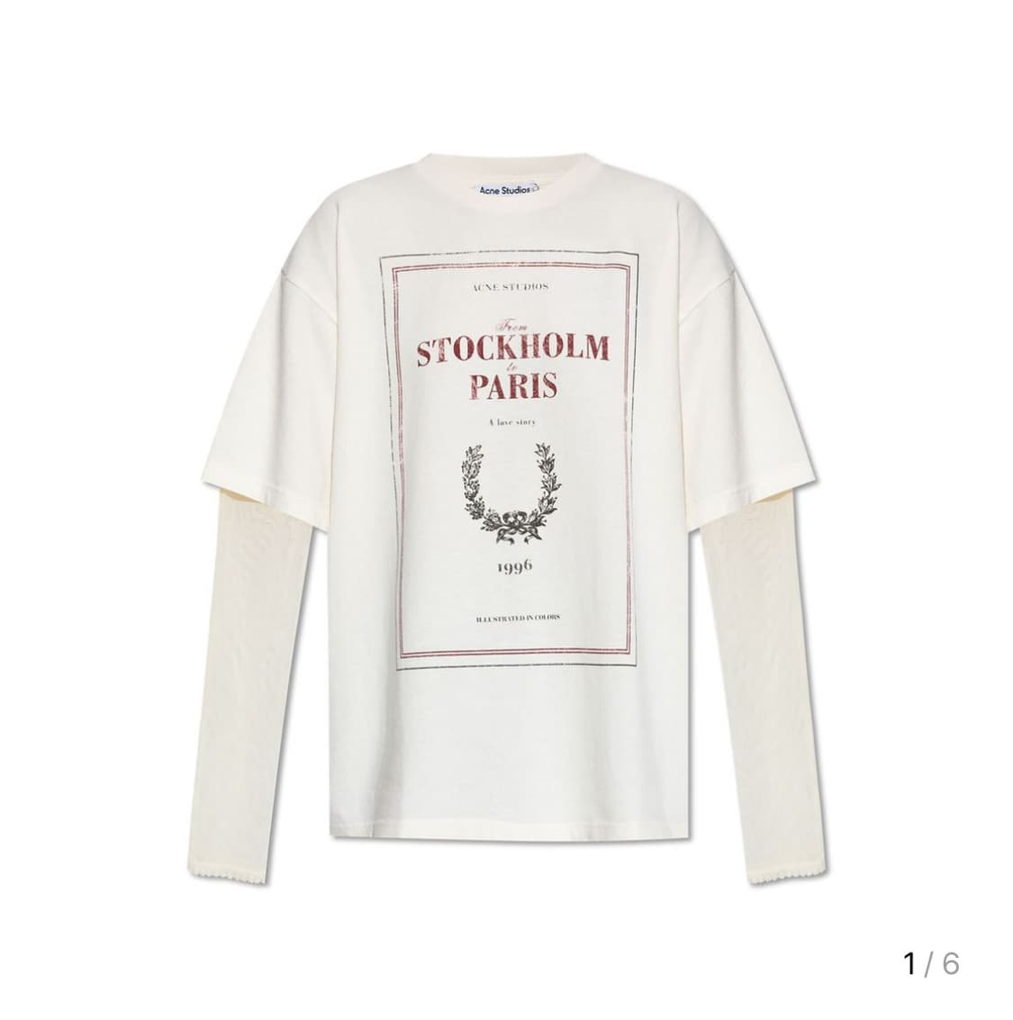 아크네스튜디오 레이어드 롱슬리브 티셔츠 XXS 상품이미지3