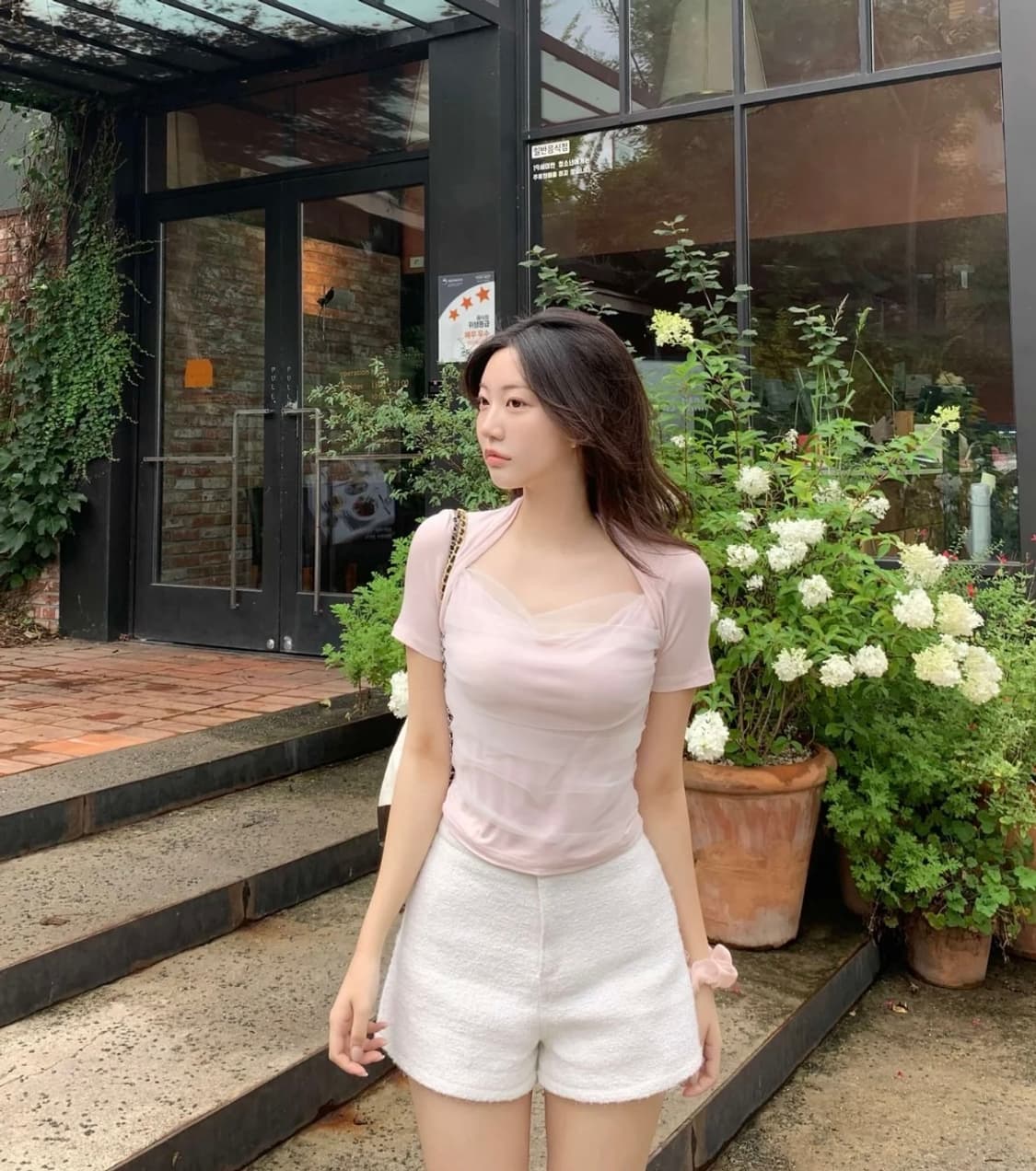 제니오 썸머 안느 볼레로 반팔티 (핑크) 상품이미지4