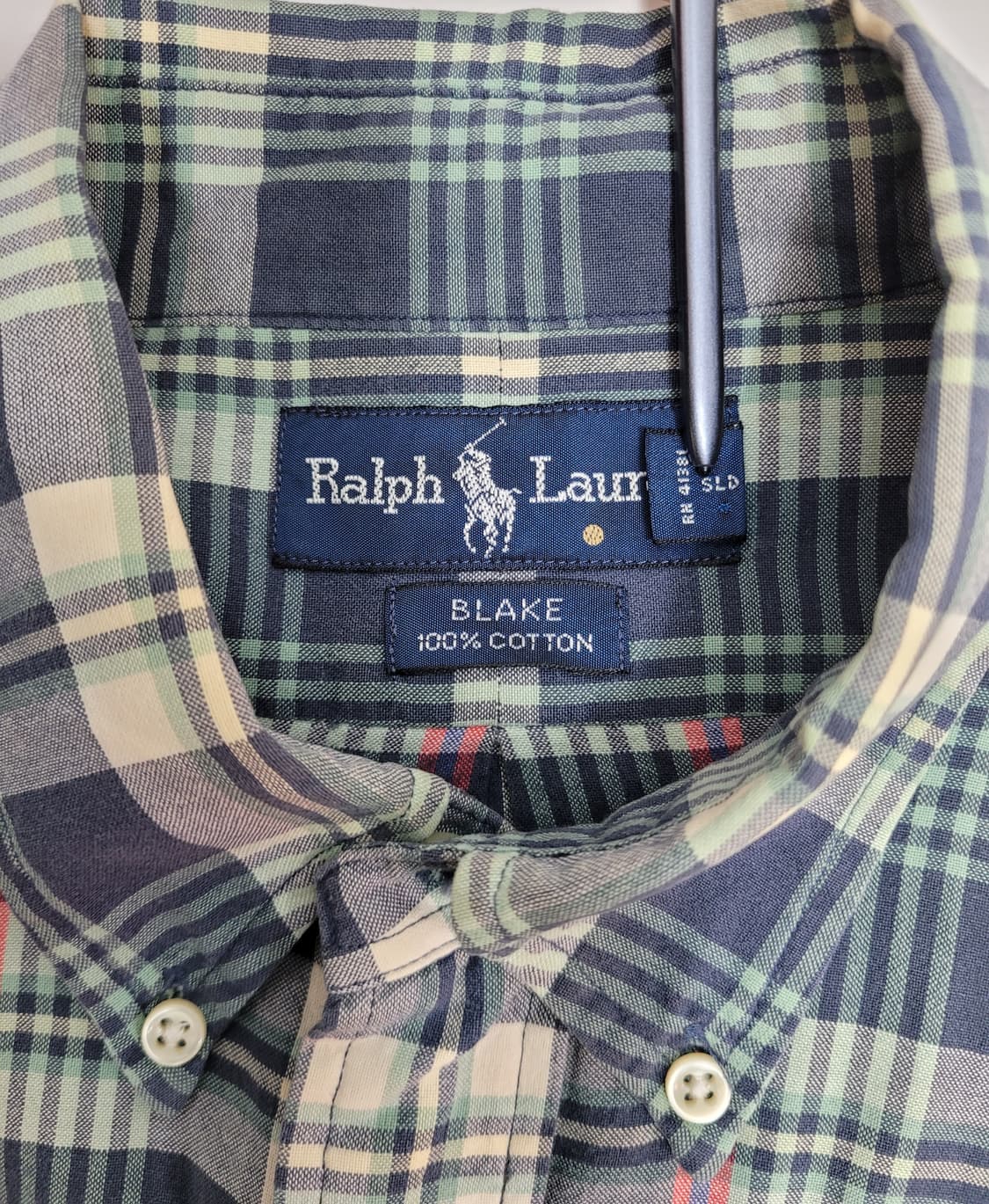 POLO 90S 폴로 랄프로렌 블레이크핏 타탄 체크 셔츠 / 남 M  상품이미지7