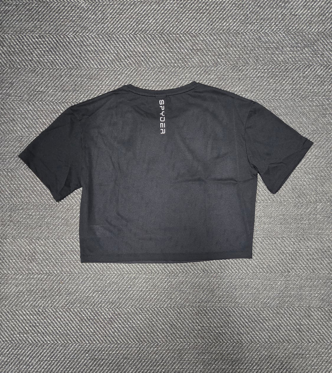 스파이더 크롭 반팔 티셔츠 블랙/그레이 상품이미지2