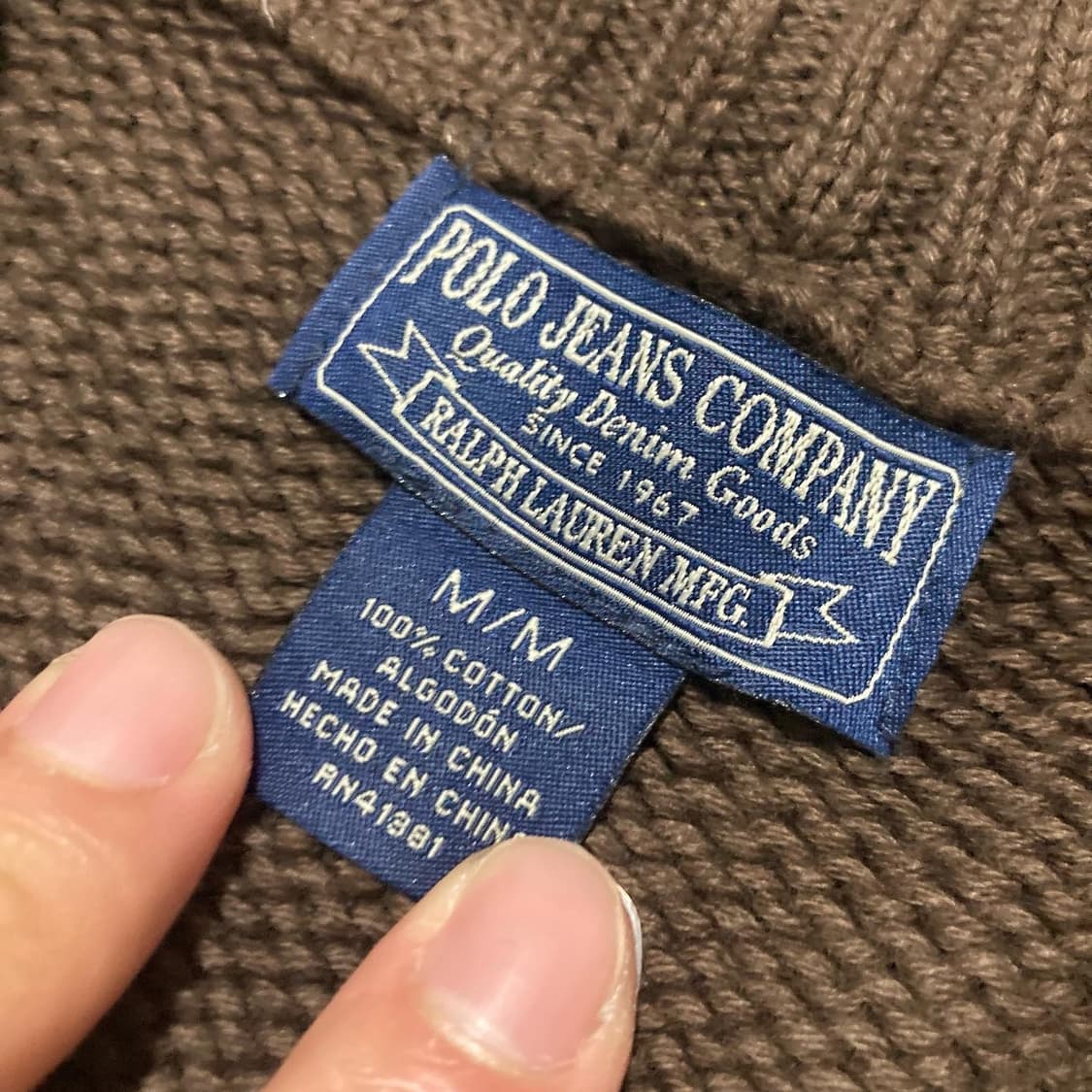 폴로랄프로렌 폴로 진스 RL 브라운 반집업 니트 상품이미지4