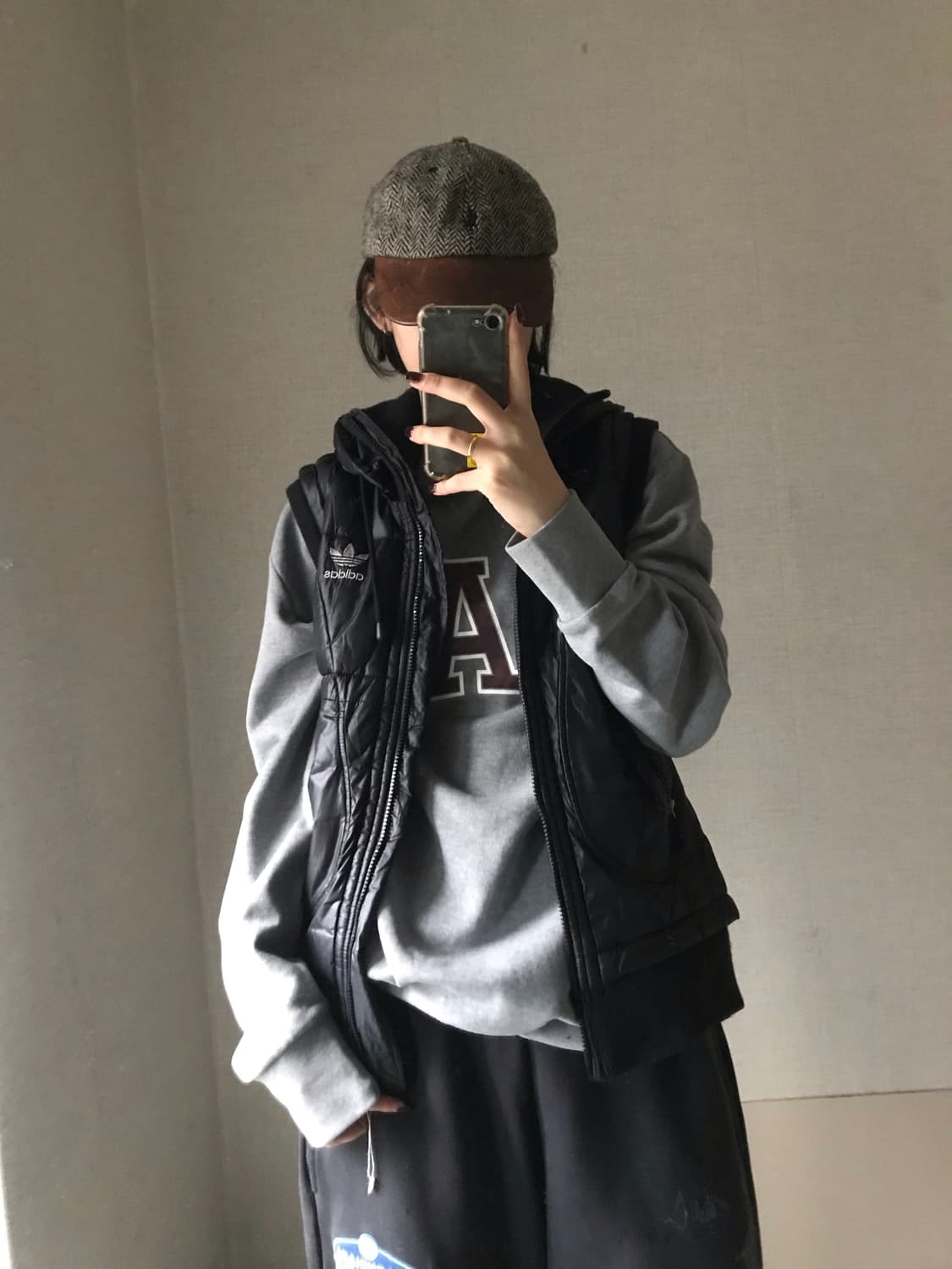 아디다스 블랙 실버 00s 패딩조끼 상품이미지5