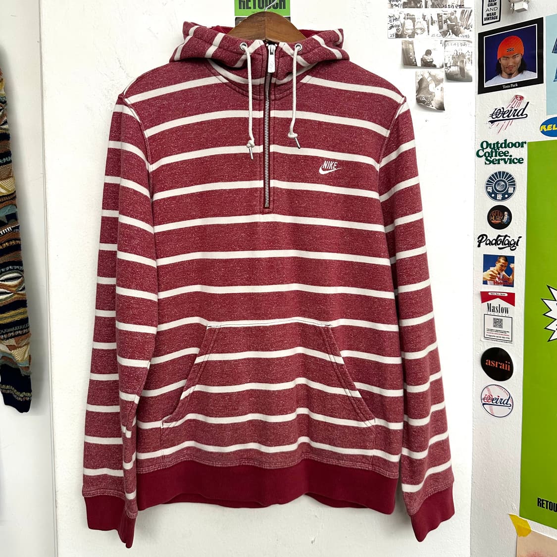 나이키 스트라이프 쿼터집업 후디 상품이미지1