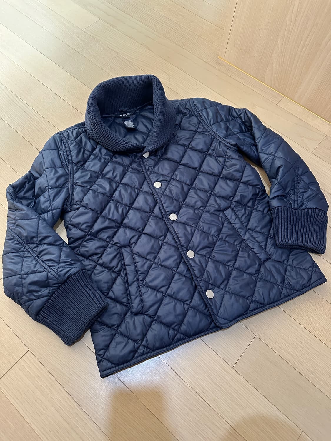 폴로 랄프로렌 퀼팅 자켓 네이비 L(12/14) 상품이미지1