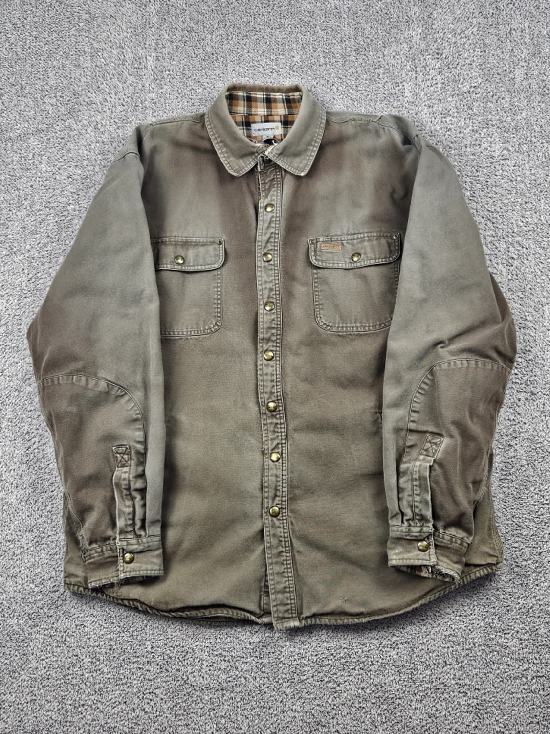 칼하트 덕 캔버스 플란넬 버튼업 워크 셔츠 ( XL ) / 10340 상품이미지2