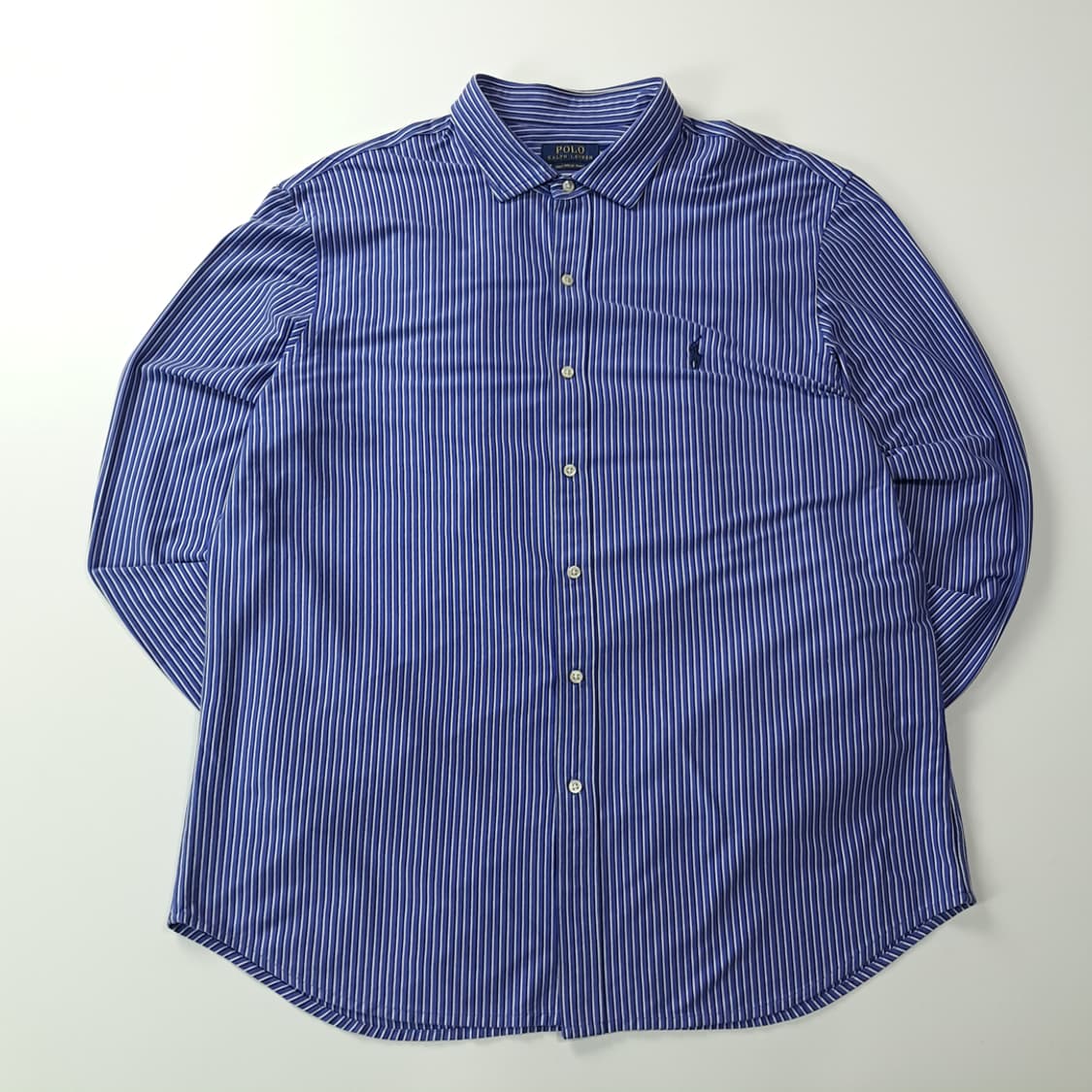 CK663 2XL 폴로 블루 스트라이프 드레스 니트 셔츠 남방 상품이미지1