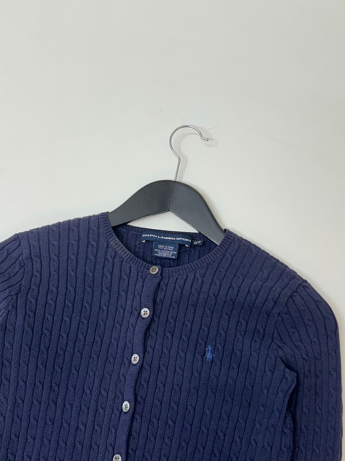 Ralph Lauren sport 네이비 케이블 니트 가디건 상품이미지1