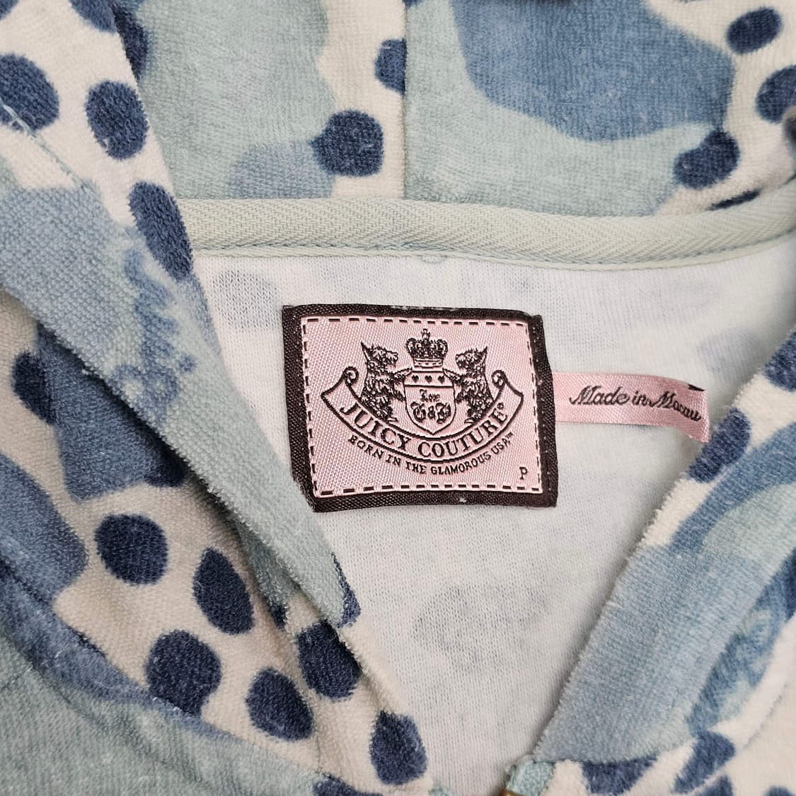 S Juicy Couture 도트 반팔 스카이블루 셋업 상품이미지4