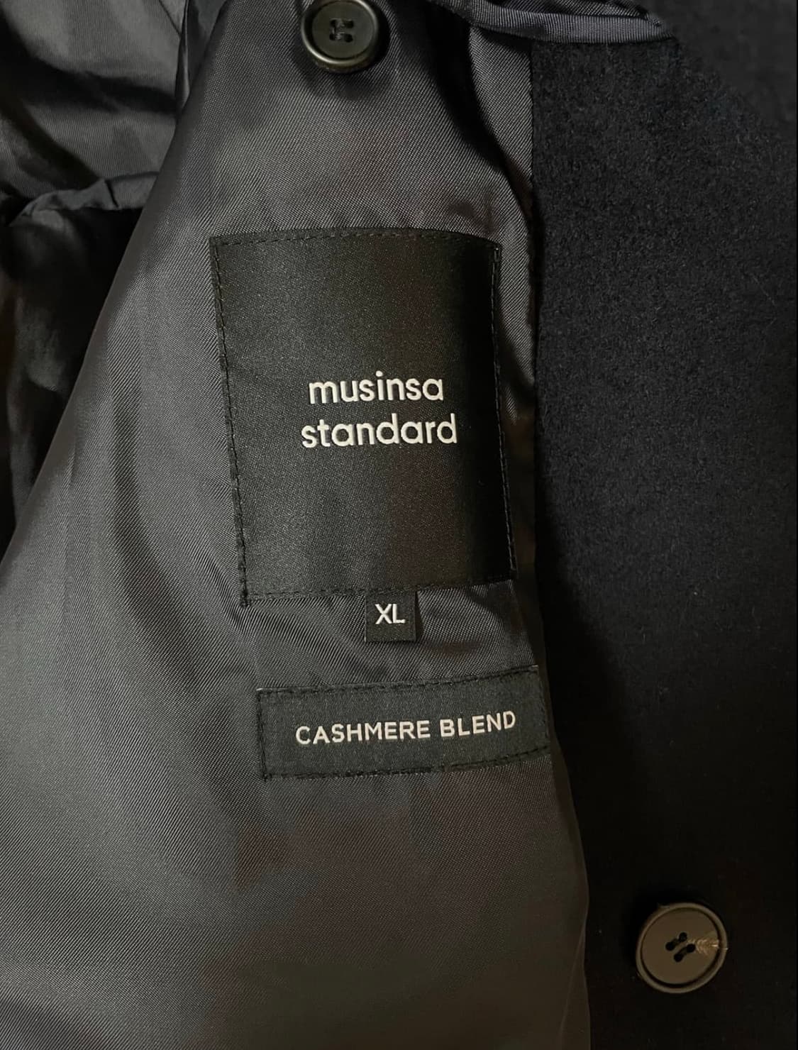 무신사 캐시미어블렌드 더블코트 XL 상품이미지2