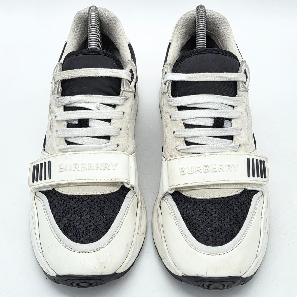 버버리 메쉬 스웨이드 빈티지 체크 코튼 스니커즈 (42 1/2) 상품이미지4