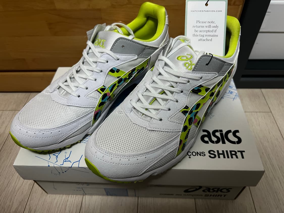 아식스 x 꼼데가르송 셔츠 타사 SC 화이트 라임 새상품(280) 상품이미지1