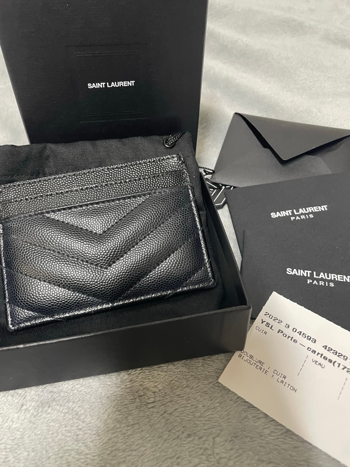 (크림정품)생로랑 마틀라세 카드지갑 상품이미지2