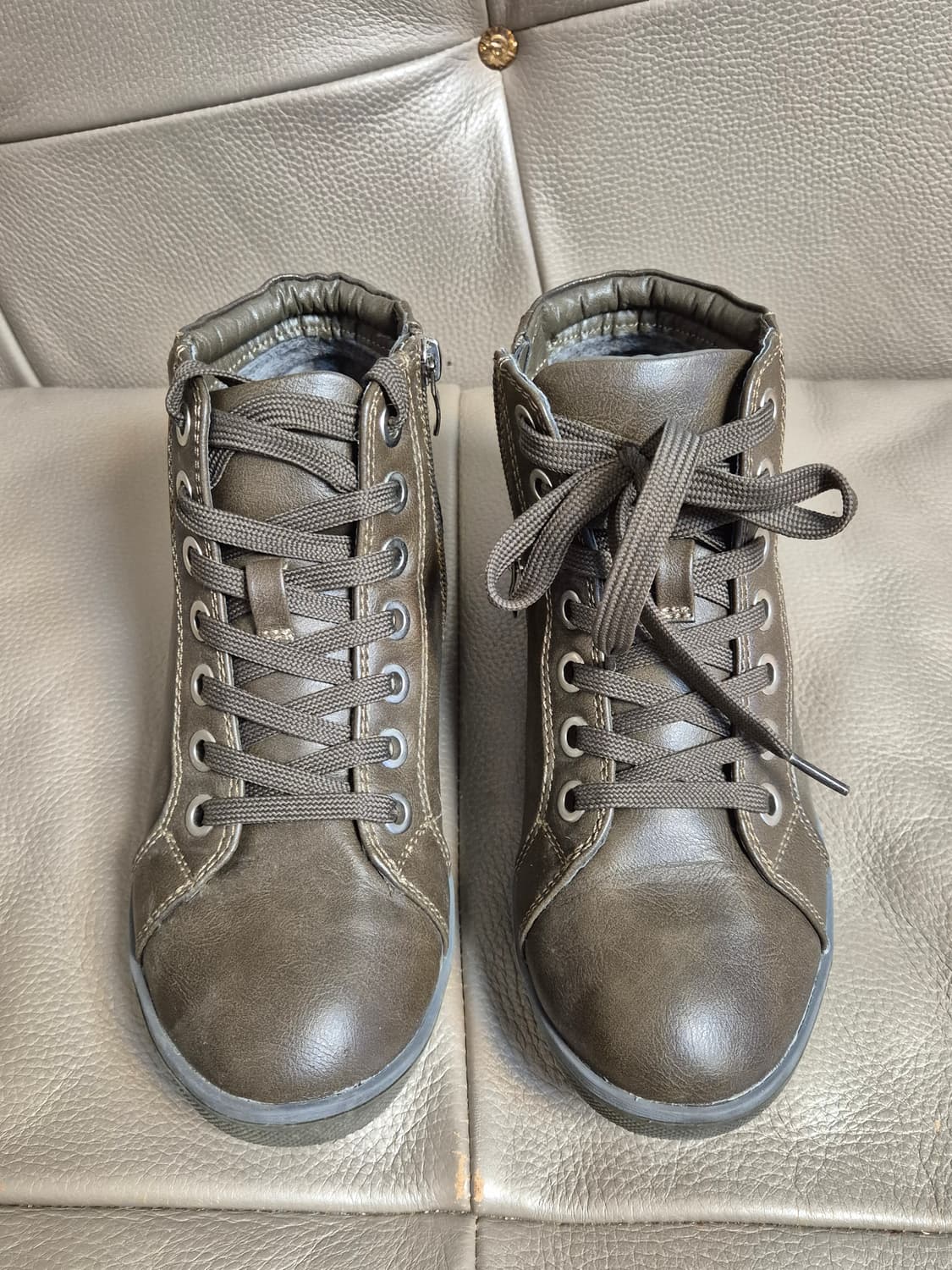 이태리 바이네르  양털 스니커즈 하이 여성 240 상품이미지4