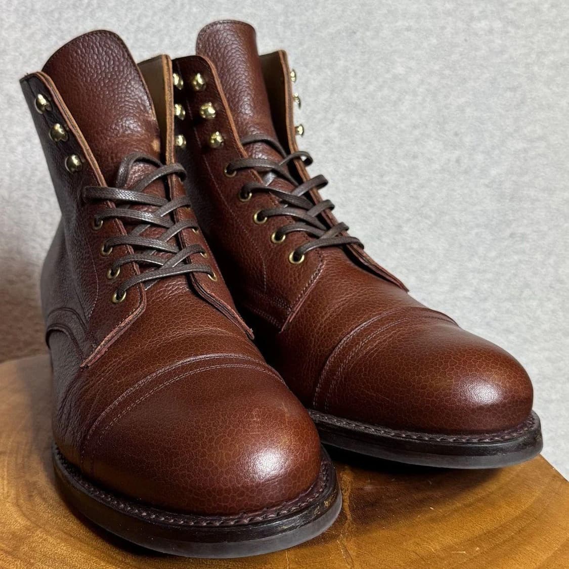 290 RRL 핸드버니시 페블 레더 부츠 리빙스턴 상품이미지2