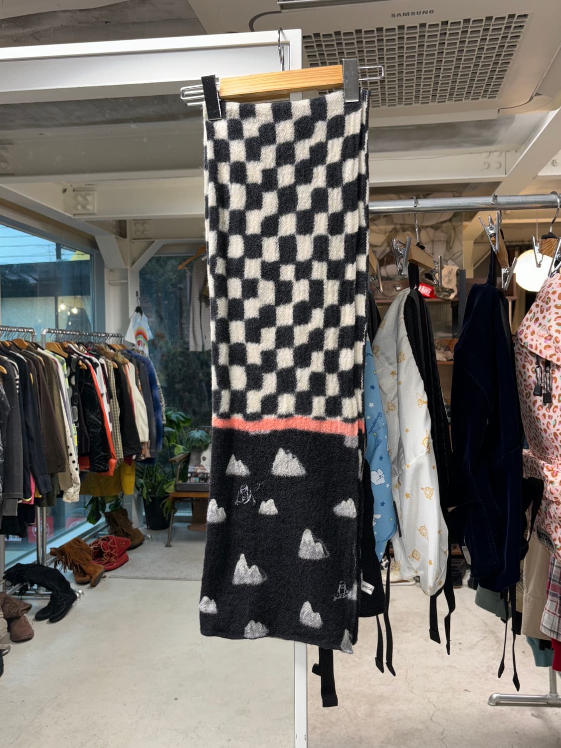 츠모리 치사토 체커보드 머플러 상품이미지2