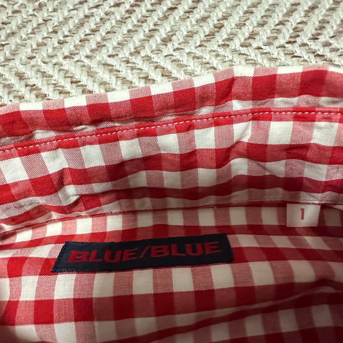 BLUE BLUE japan made check shirt red 상품이미지4