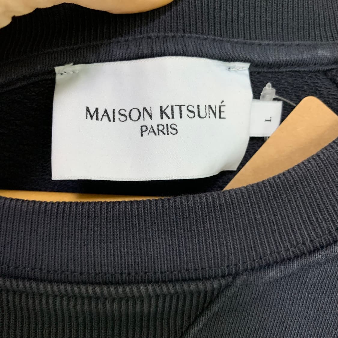 메종키츠네 더블 폭스 블랙 맨투맨 L 남녀공용 빈티지 상품이미지5