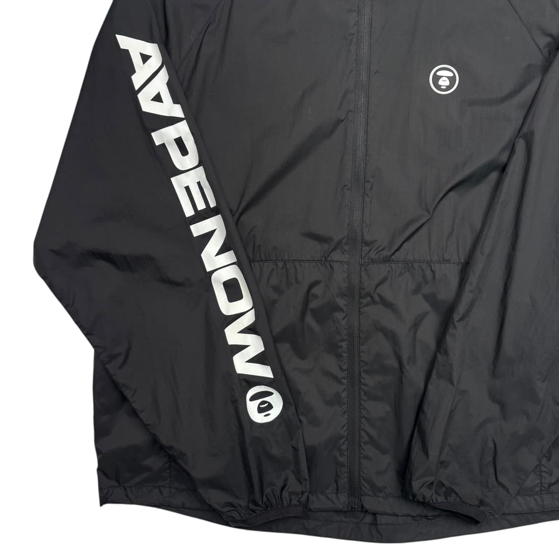 AAPE 에이프 스펠아웃 블랙 바람막이 M 상품이미지3