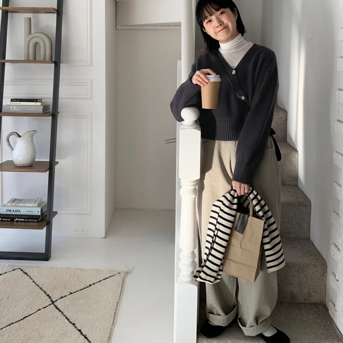 baon 단추 니트 상품이미지2