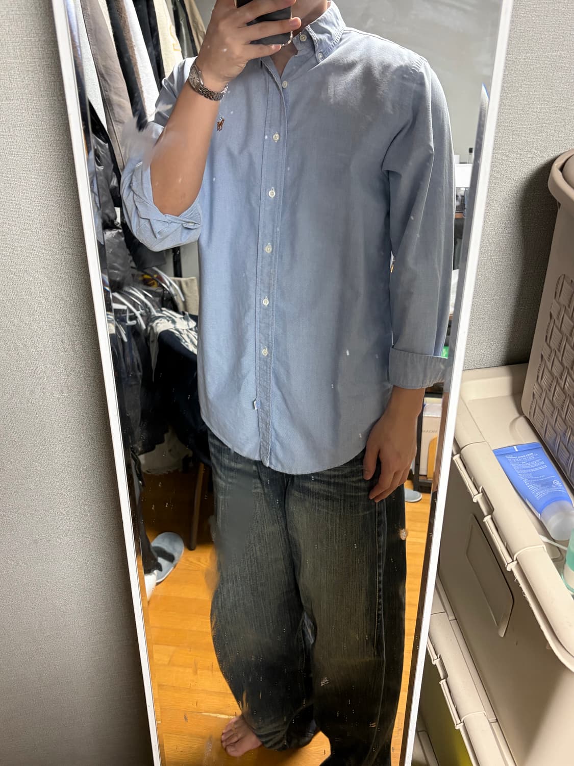 폴로 스카이블루 셔츠  상품이미지3