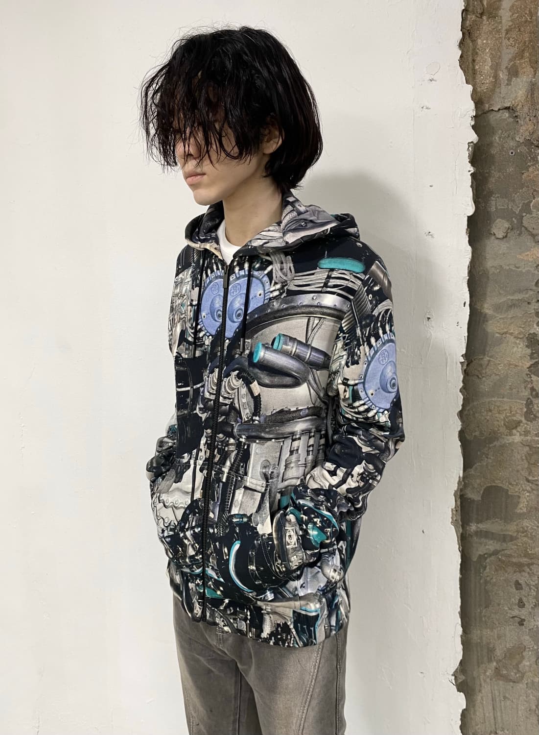 크리스토퍼 케인 2012SS 메카닉 엔진 후드 집업 상품이미지2