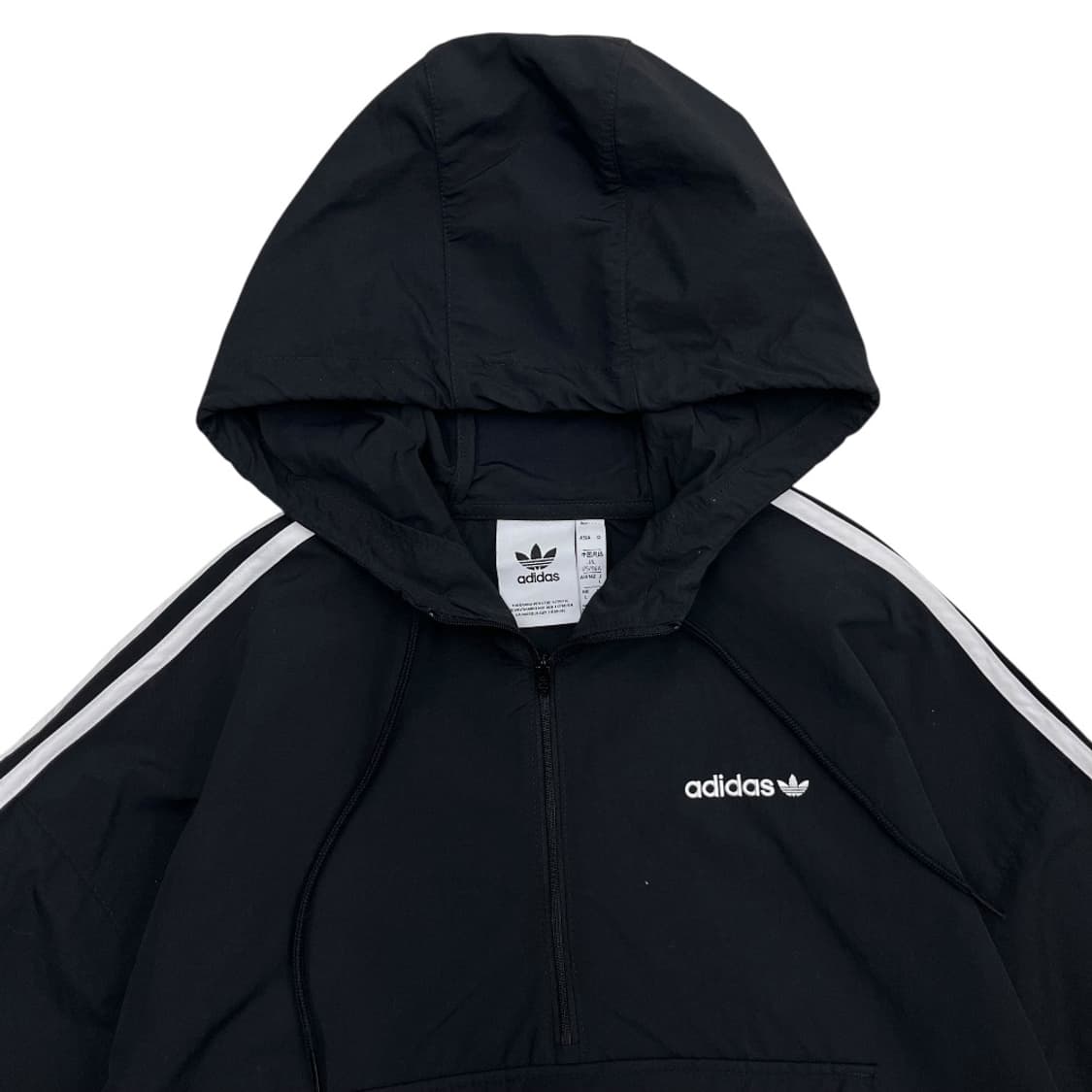 아디다스 화이트라인 블랙 후드 아노락 L 상품이미지5