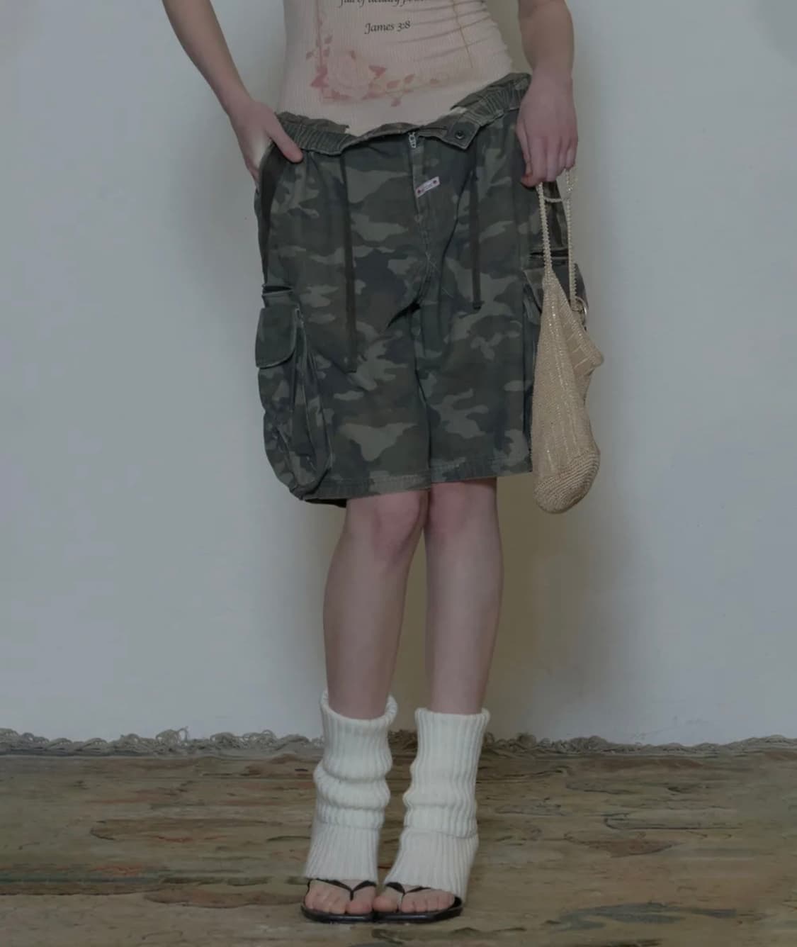 스컬프터 twill cargo half pants 카모 버뮤다팬츠 XS 상품이미지1