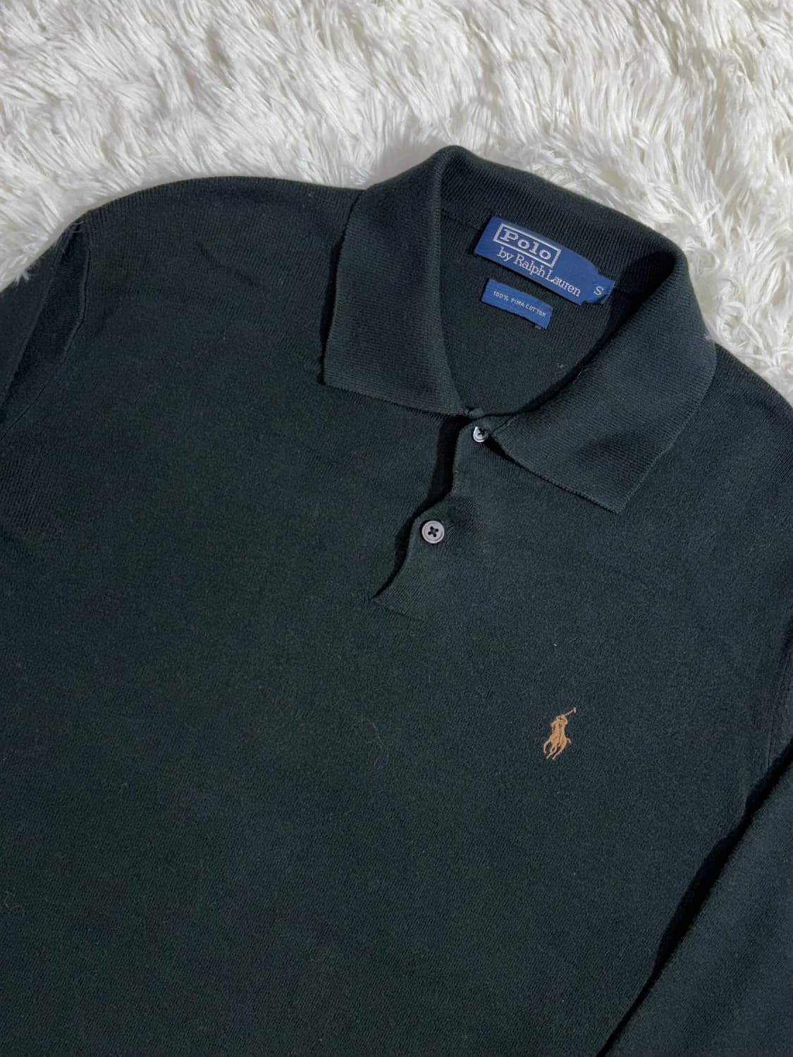 폴로 랄프로렌 다크그린 포니 카라넥 니트  상품이미지4