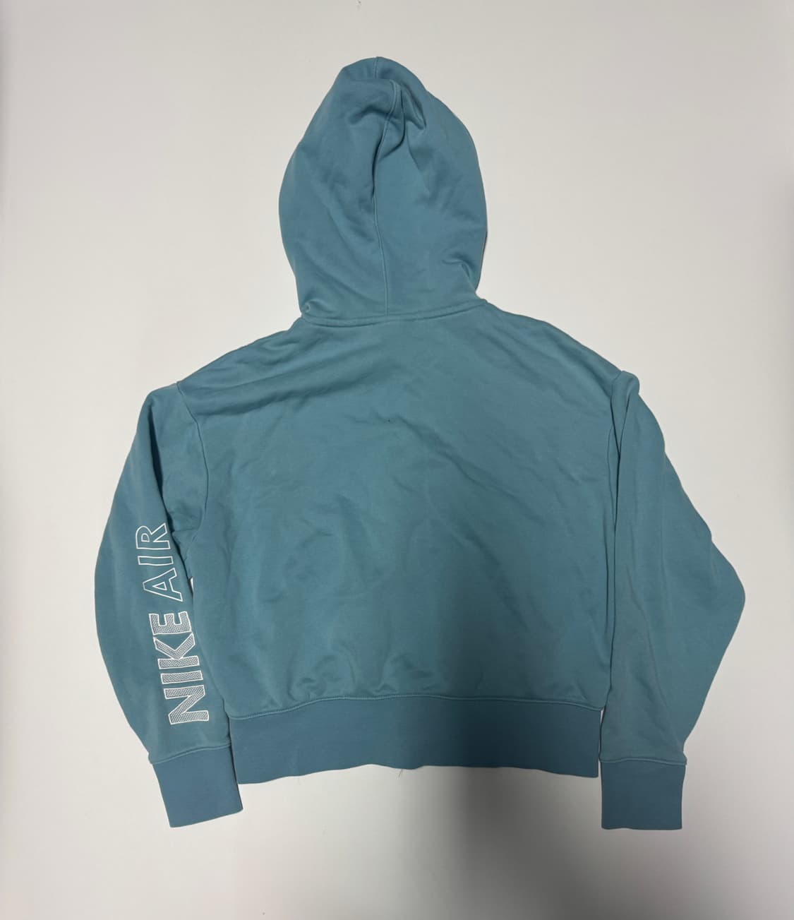 여성 나이키 에어 기모 크롭 후드집업 S 스카이블루 상품이미지2