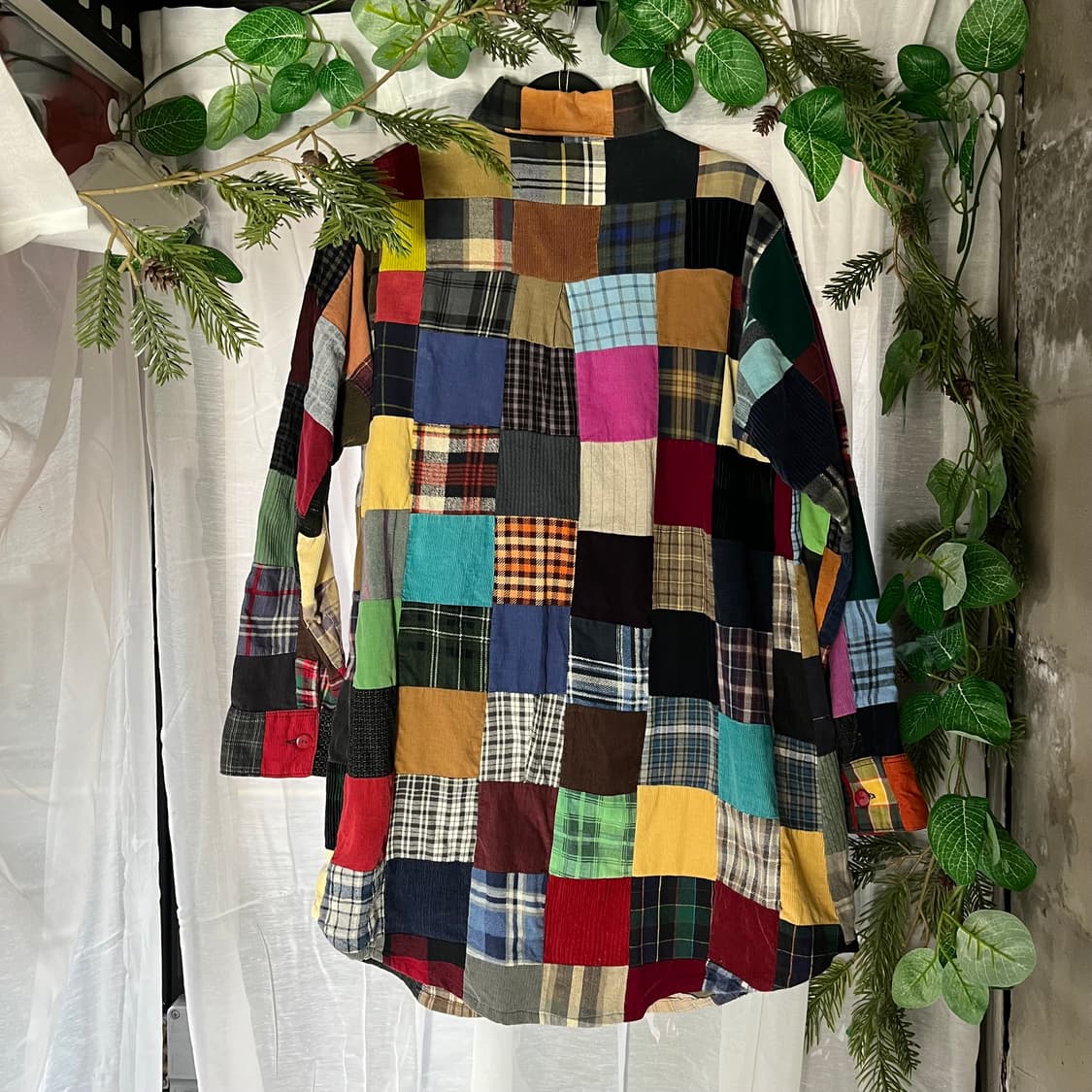 패치워크 체크 남방 상품이미지3