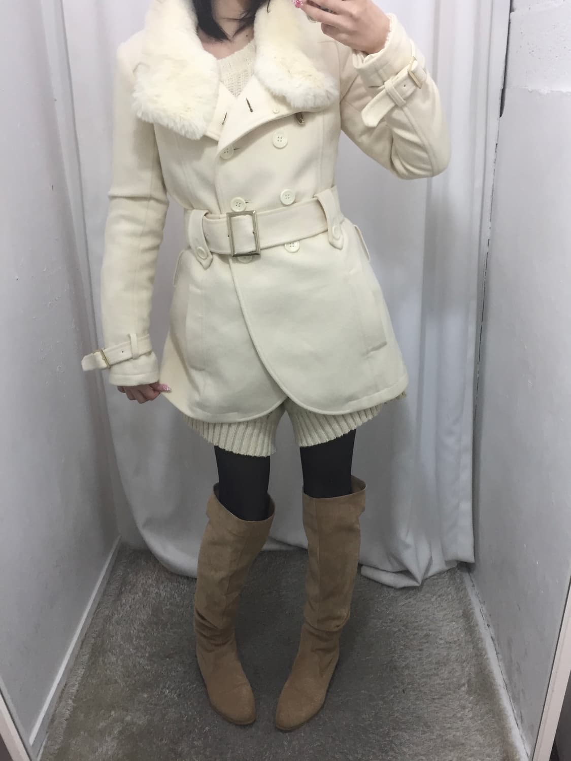 사에코st 화이트 벨트 코트 코디 ⛄️ 상품이미지2