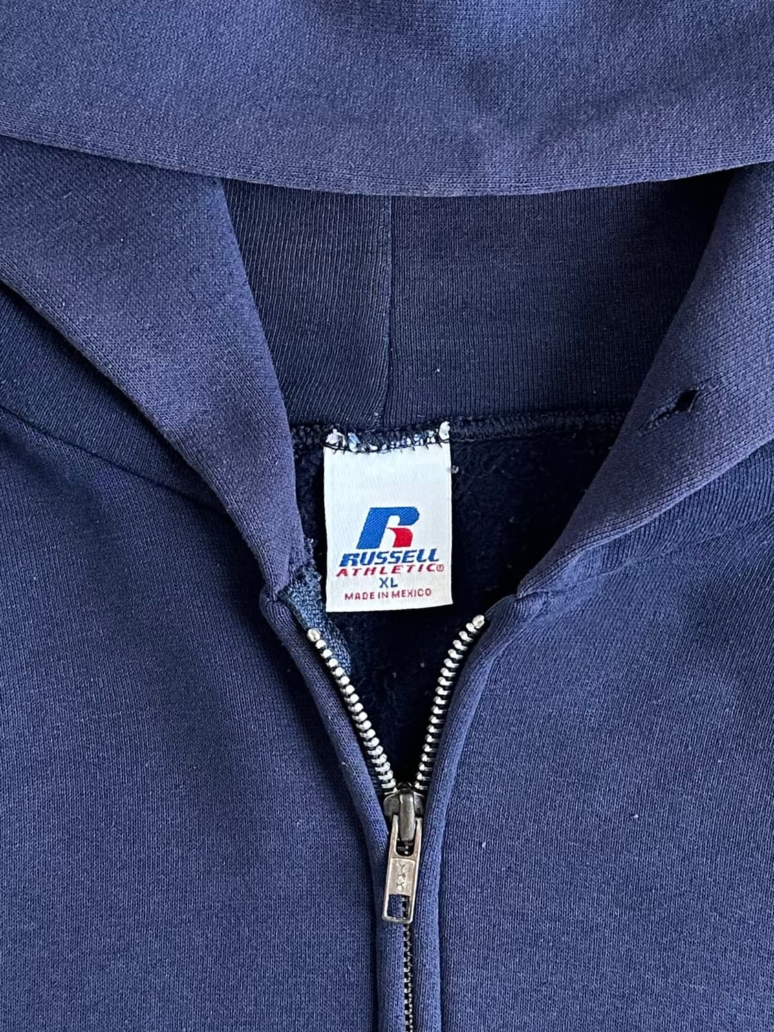 00s 빈티지 러셀 후드집업 네이비 XL 상품이미지3